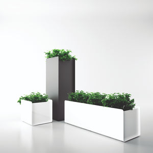 Crepe Indoor/Outdoor Aluminum Tall Planter, 18-1/8" W x 15-3/4" D x 47-5/8" H