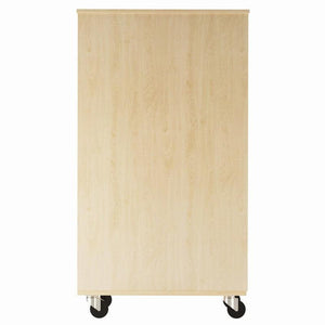 Diversified Spaces Access Duo MobileEuro Tote Cabinet, 66-1/2" H with 30 Totes, Maple