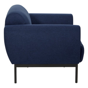 Delta Armchair with Black Metal Legs