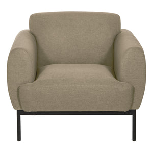 Delta Armchair with Black Metal Legs