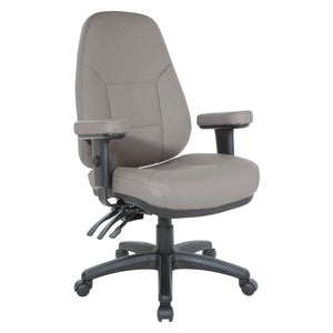 Professional Dual Function Executive Ergonomic High-Back Chair in Silver Ion Technology Dillon Seat and Back