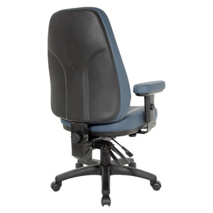 Professional Dual Function Executive Ergonomic High-Back Chair in Silver Ion Technology Dillon Seat and Back