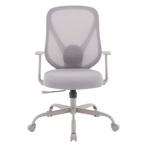 Manager's Chair with Grey Mesh Back and Black Fabric Seat