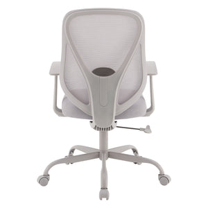 Manager's Chair with Grey Mesh Back and Black Fabric Seat