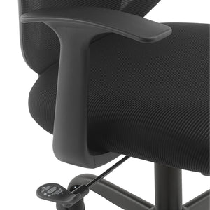 Manager's Chair with Black Mesh Back and Black Fabric Seat