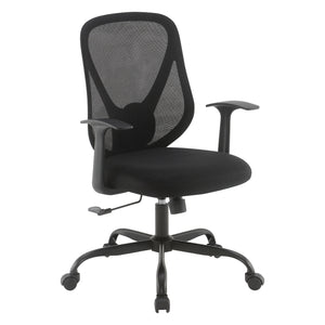 Manager's Chair with Black Mesh Back and Black Fabric Seat