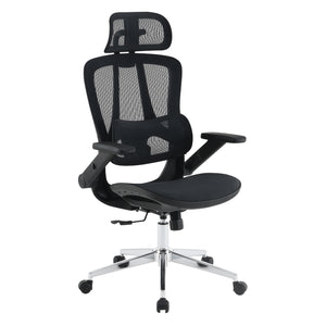 Black Matrix Seat and Back Manager's Chair with Adjustable Headrest and Adjustable 4D Flip Arms