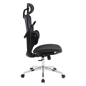 Black Matrix Seat and Back Manager's Chair with Adjustable Headrest and Adjustable 4D Flip Arms