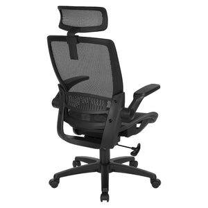 Breathable Mesh Seat and Back Manager's Chair with Adjustable Headrest