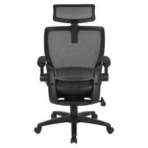 Breathable Mesh Seat and Back Manager's Chair with Adjustable Headrest