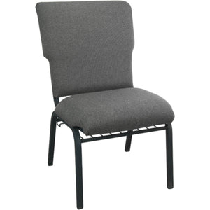 Nextgen 21" W Stacking Church Chair with 3-1/2"-Thick Waterfall Seat, Book Rack and Ganging Brackets, 1000 lb Weight Capacity