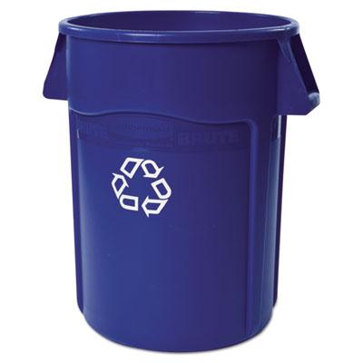 Rubbermaid Brute Recycling Container, 44 Gallon, Blue