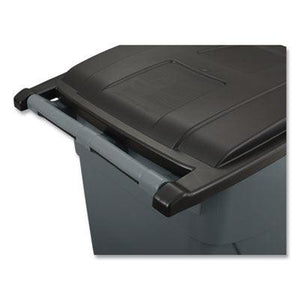 Rubbermaid Brute Square Roll-Out Waste Container, Molded Plastic, 50 Gallon