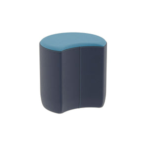 Fomcore Ottoman Series Crescent with 100% ALL-FOAM CORE, Antibacterial Vinyl Seat with Patterned Vinyl Sides, LIFETIME WARRANTY, FREE SHIPPING