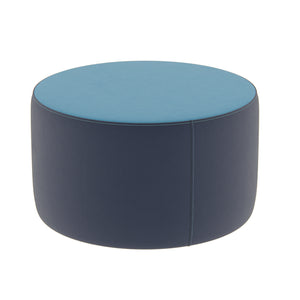 Fomcore Ottoman Series 30" Round Ottoman, 100% ALL-FOAM CORE, Antibacterial Vinyl Seat, Patterned Vinyl Sides, LIFETIME WARRANTY, FREE SHIPPING
