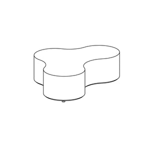 Fomcore Bench Series Amoeba with 100% ALL-FOAM CORE, Antibacterial Vinyl Upholstery, LIFETIME WARRANTY, FREE SHIPPING