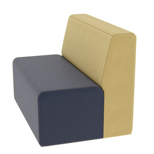 Fomcore Armless Series Linear Loveseat with 100% ALL-FOAM CORE, Antibacterial Vinyl Seat with Patterned Vinyl Back, LIFETIME WARRANTY, FREE SHIPPING