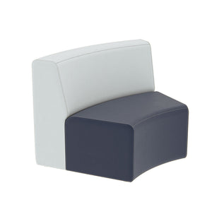 Fomcore Armless Series Curved Loveseat with 100% ALL-FOAM CORE, Antibacterial Vinyl Upholstery, LIFETIME WARRANTY, FREE SHIPPING