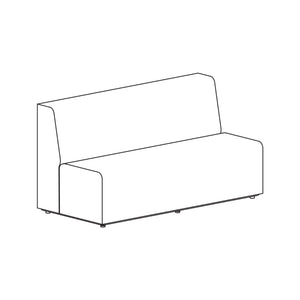 Fomcore Armless Series Linear Sofa with 100% ALL-FOAM CORE, Antibacterial Vinyl Upholstery, LIFETIME WARRANTY, FREE SHIPPING