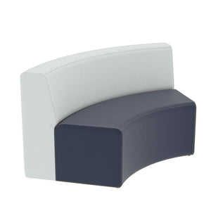 Fomcore Armless Series Sofa Curved In with 100% ALL-FOAM CORE, Antibacterial Vinyl Seat with Patterned Vinyl Back, LIFETIME WARRANTY, FREE SHIPPING