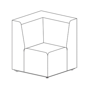 Fomcore Armless Series Linear Corner with 100% ALL-FOAM CORE, Antibacterial Vinyl Upholstery, LIFETIME WARRANTY, FREE SHIPPING