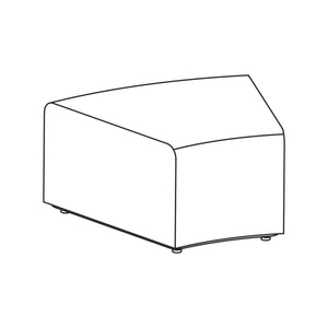 Fomcore Armless Series Curved Bench 30 with 100% ALL-FOAM CORE, Antibacterial Vinyl Upholstery, LIFETIME WARRANTY, FREE SHIPPING