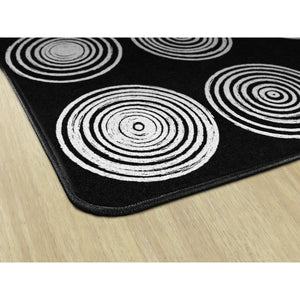 Circles Black & White Rugs
