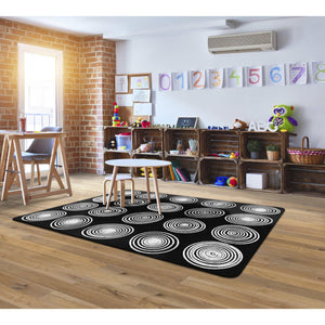 Circles Black & White Rugs