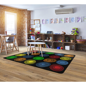 Circles Black & Multi Rugs