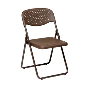 Folding Chair with Plastic Seat and Back, 4-Pack