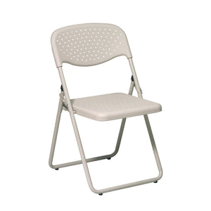Folding Chair with Plastic Seat and Back, 4-Pack