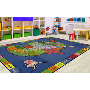 My America Doodle Map Rugs