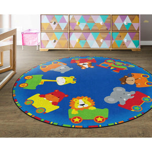 Choo Choo Rug, 6' Round