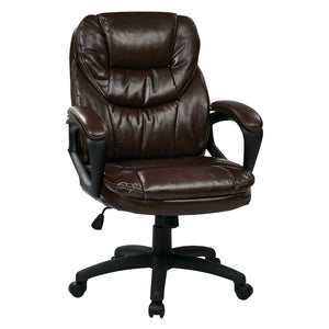 Faux Leather Manager's Chair with Padded Arms