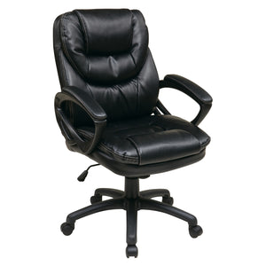 Faux Leather Manager's Chair with Padded Arms