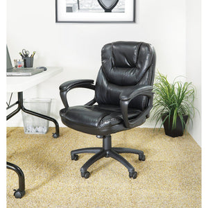 Faux Leather Manager's Chair with Padded Arms