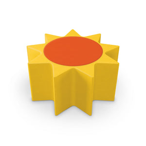 Constellation All Foam Soft Seating, Sun Ottoman, Limoncello/Bazaar