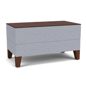 Fremont Collection Small Rectangular Table, Designer Fabric Upholstery, FREESHIP