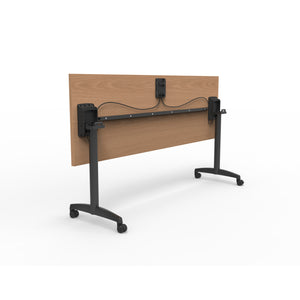 Flip and Nest Rectangular Training Table with Dry-Erase Laminate Whiteboard Top, 72 x 36