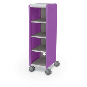 Compass Mini H3 Mobile Makerspace Open Shelf Cabinet, 3 Shelves