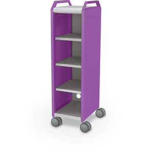 Compass Mini H3 Mobile Makerspace Open Shelf Cabinet with Handles,Shelves