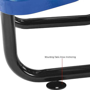 Global Industrial Thermoplastic Coated Metal 46" Round Picnic Table, Perforated Metal