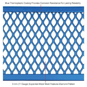 Global Industrial Thermoplastic Coated Metal Rectangular Picnic Table, 6' x 30", Expanded Metal