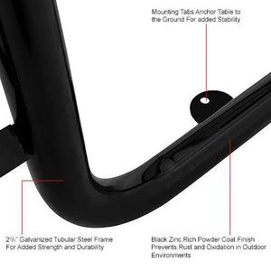 Global Industrial Thermoplastic Coated Metal Rectangular Picnic Table, 6' x 30", Expanded Metal