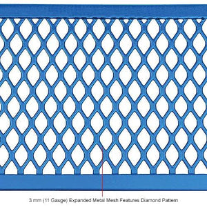 Global Industrial Thermoplastic Coated Metal Rectangular Picnic Table, 8' x 30", Expanded Metal