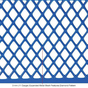 Global Industrial Thermoplastic Coated Metal Bench with Backrest, 6', Expanded Metal