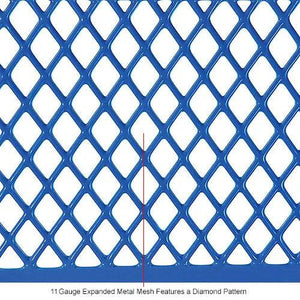 Global Industrial Thermoplastic Coated Metal Bench with Backrest, 8', Expanded Metal