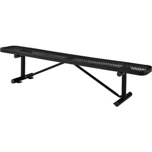 Global Industrial Thermoplastic Coated Metal Flat Bench, 8', Expanded Metal