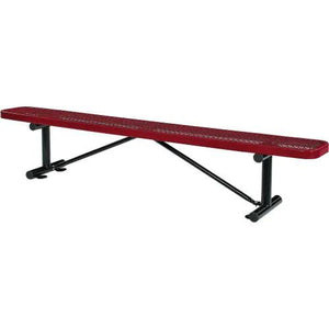 Global Industrial Thermoplastic Coated Metal Flat Bench, 8', Expanded Metal