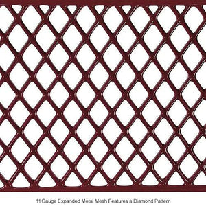 Global Industrial Thermoplastic Coated Metal Flat Bench, 8', Expanded Metal